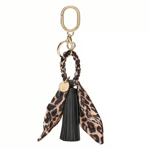 Victoria’s Secret Silk Tie Tassel Bag Charm Keychain - Picture 2 of 3